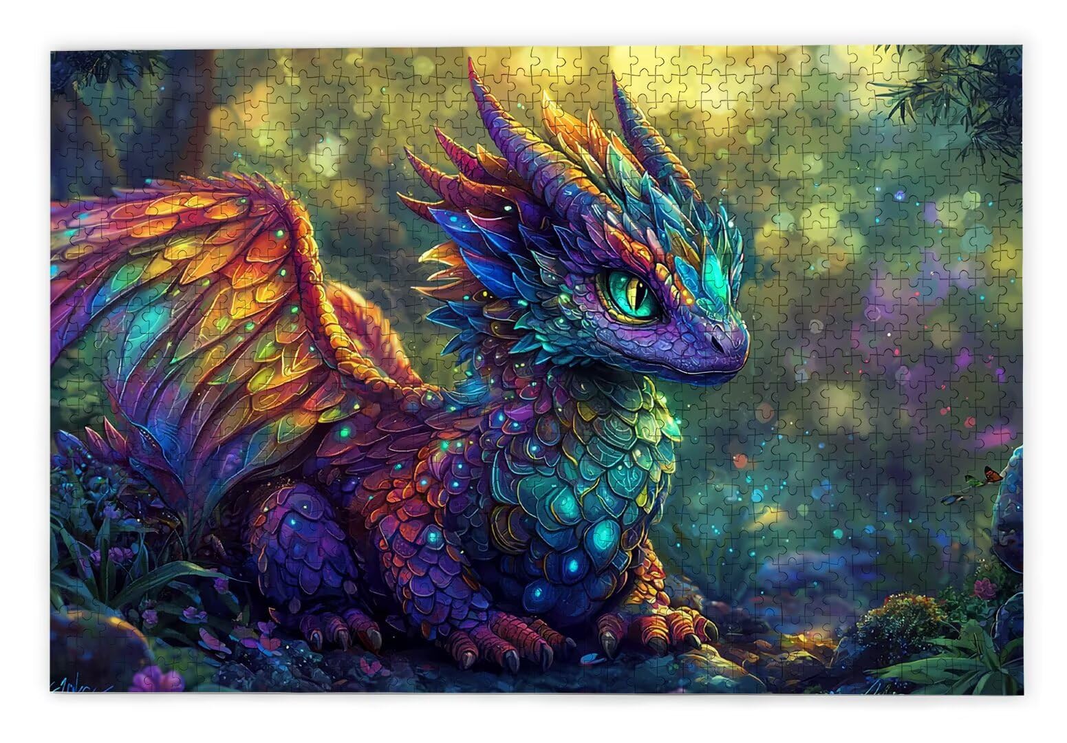 Puzzle 3000 Pièces Adultes, Puzzle Dragon pour Adulte, Grand Puzzles Bois avec Boite Cadeau, Jeu de Concentration pour Adultes, 3000 Pièces Puzzles pour Décoration Murale Maison, Cadeau Femme, R-72