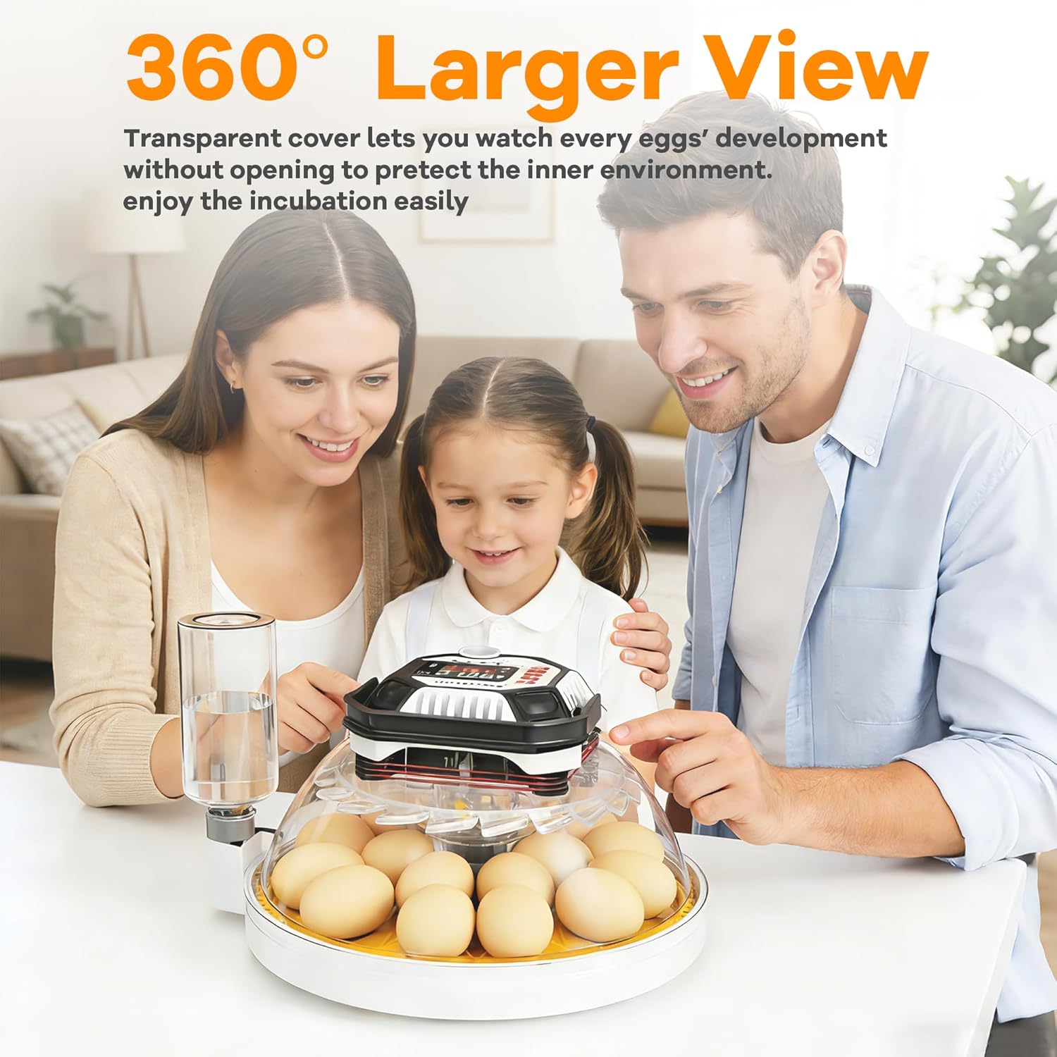 Incubators for Hatching Eggs, 12–18 Egg Capacity Digital Egg Incubator with Automatic Egg Turning and Accurate Humidity Control for Chicken, Quail, Duck