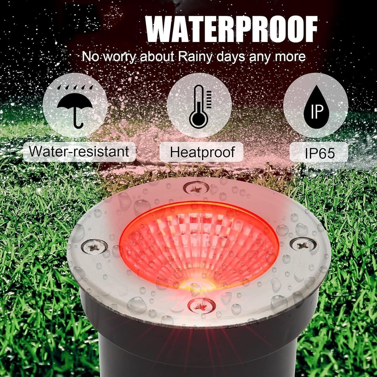 4 Piezas Lámpara De Paisaje RGB - Focos Suelo Led Exterior De 3W, Foco LED De Bajo Voltaje Que Cambia De Color Para Jardín, Lámpara De Pie Empotrada Impermeable IP65(3W(12V))