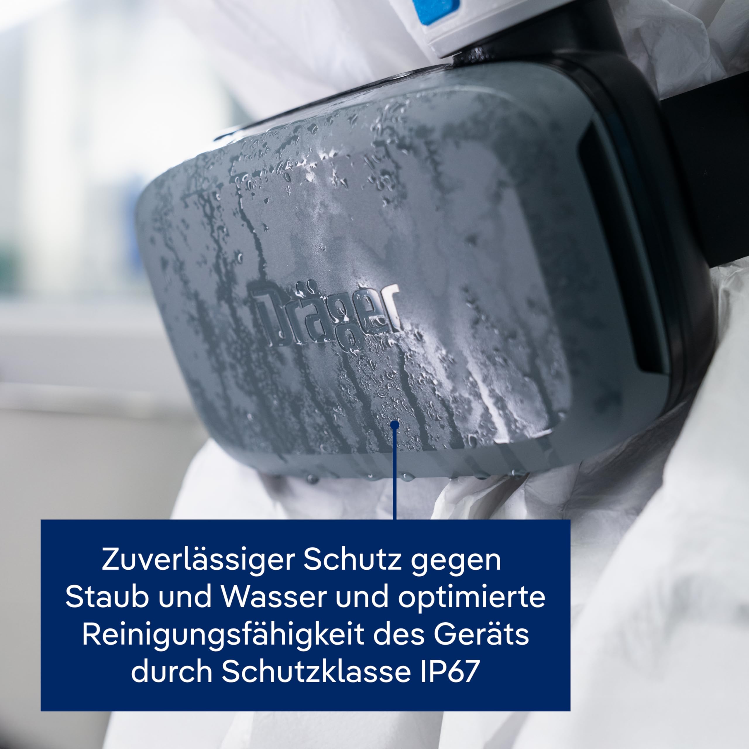 Dräger X-plore 8300 PAPR-Set mit Gebläseeinheit | Atemschutzset mit P3 Filter - ventiliertes Atemschutzsystem für Handwerker - Baustelle