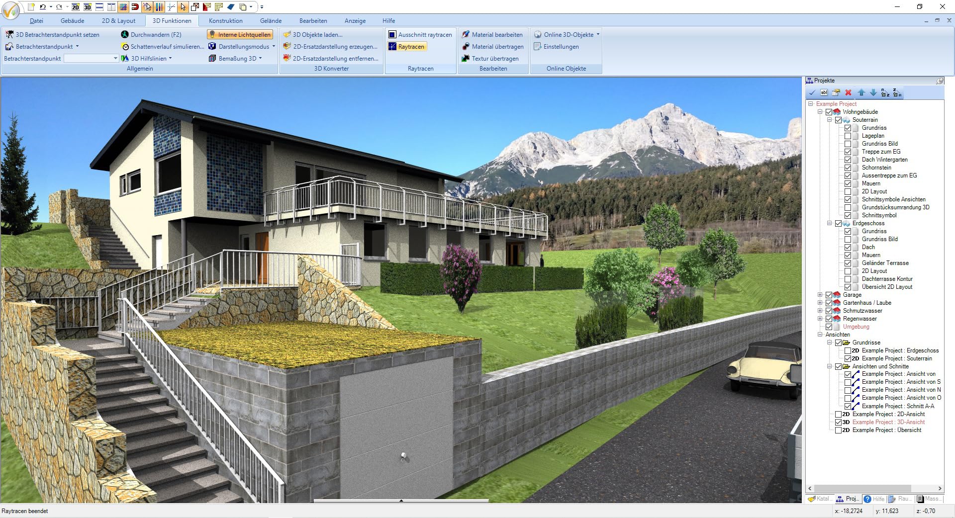 3D CAD 12 Architecture - Profi-Zeichenprogramm für Haus, Grundriss, Garten, Garage, Photovoltaik, Elektro, Deko für Win 11, 10
