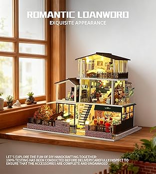 Amazon.com: Spilay Dollhouse DIY Miniature Wooden Furniture Kit