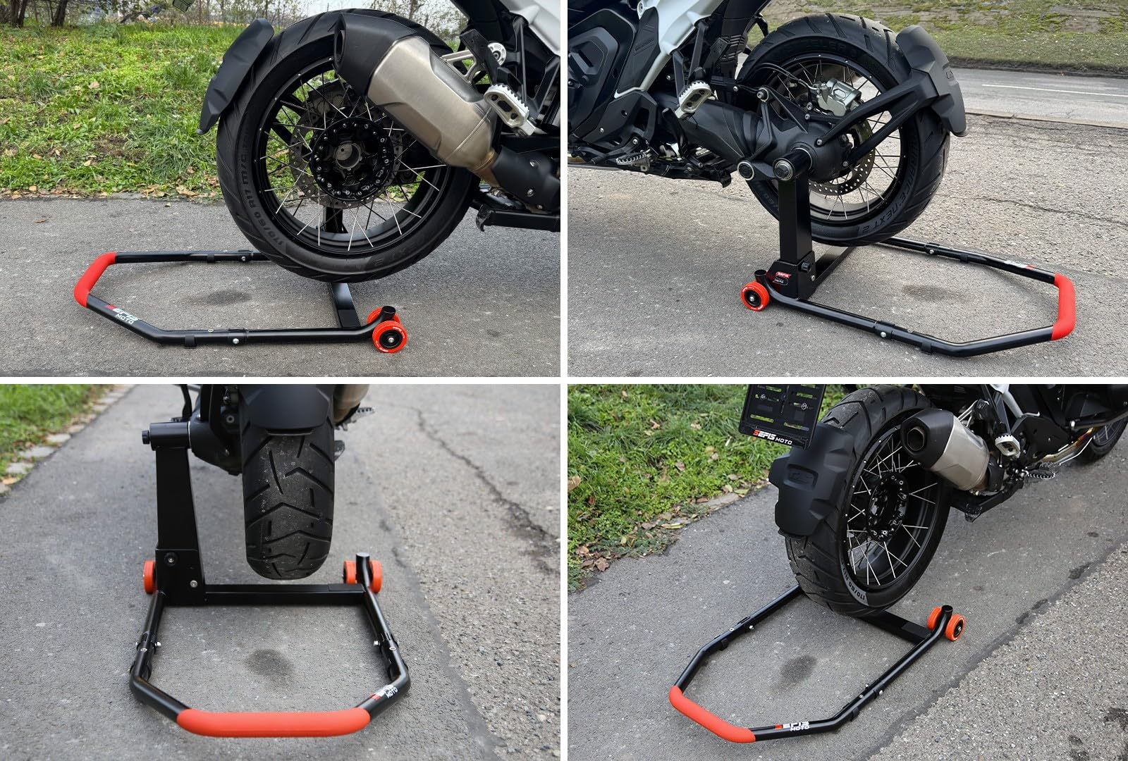 SEFIS M22 klappbarer hinterer Einarm Montageständer für Monoschwingen - linksseitig Motorradheber Serviceständer Heck Montageständer Hinten Motorrad Aufbocken (für Diavel/XDiavel)