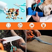 Vista 7 de 48 piezas de tijeras de gasa para enfermeras, tijeras médicas pequeñas para vendajes a granel, resistentes, mini regalos de seguridad para uso