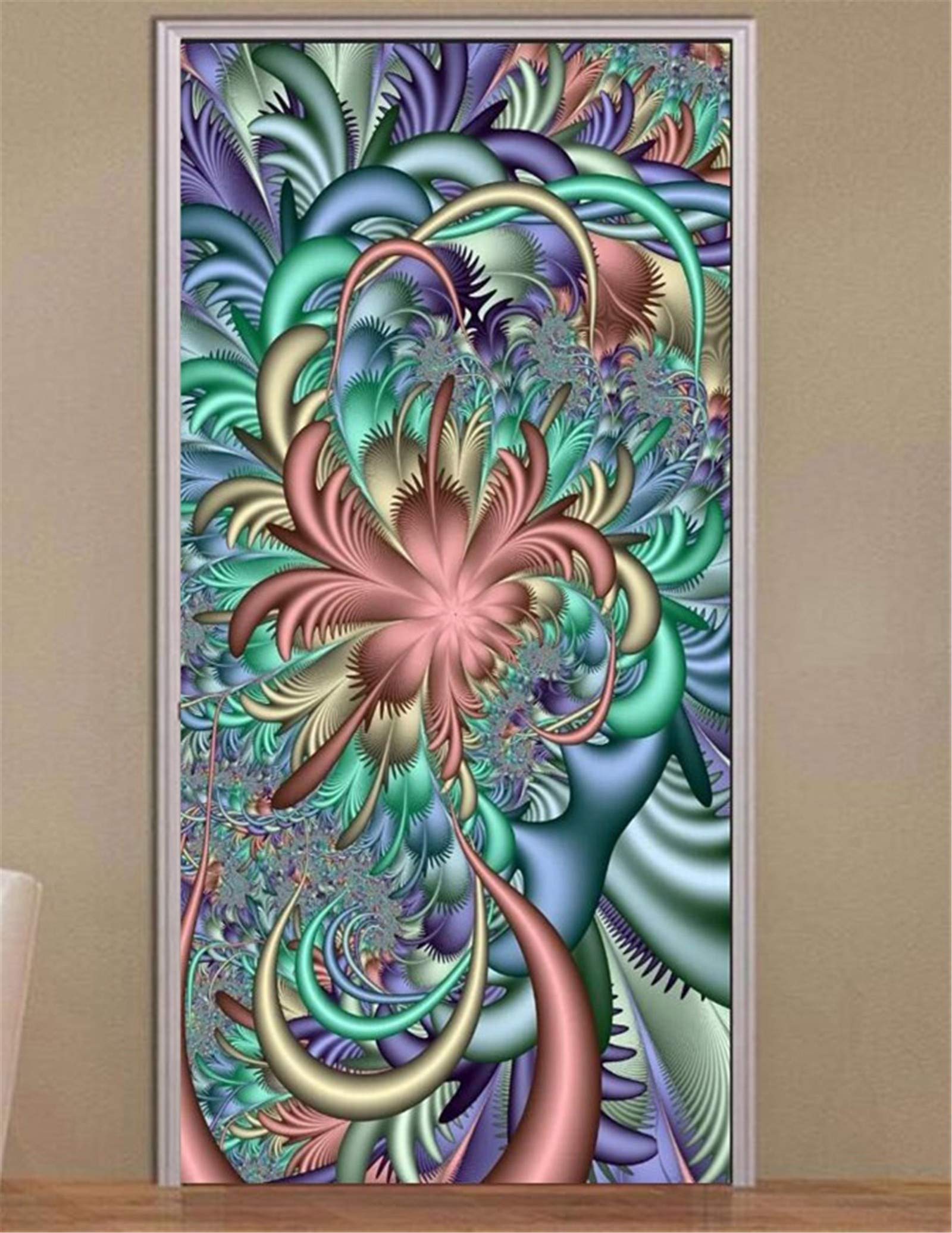 Kit broderie diamant 5D DIY grand format 32x88 canvas mandala fleur pour art craft mural