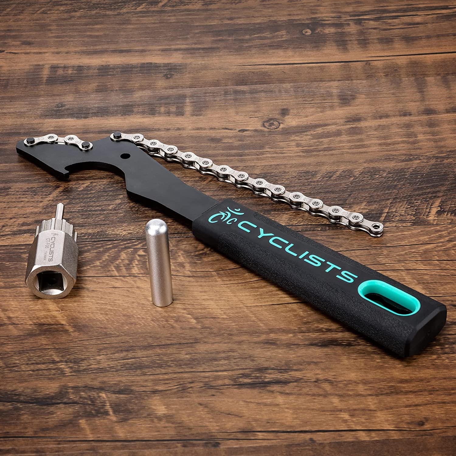 cyclists Kit di Attrezzi per la rimozione della Bicicletta, Inclusi Frusta a Catena, Strumento di bloccaggio e rotore a Ruota Libera Compatibile con Shimano HG, Facile da Usare e Durevole