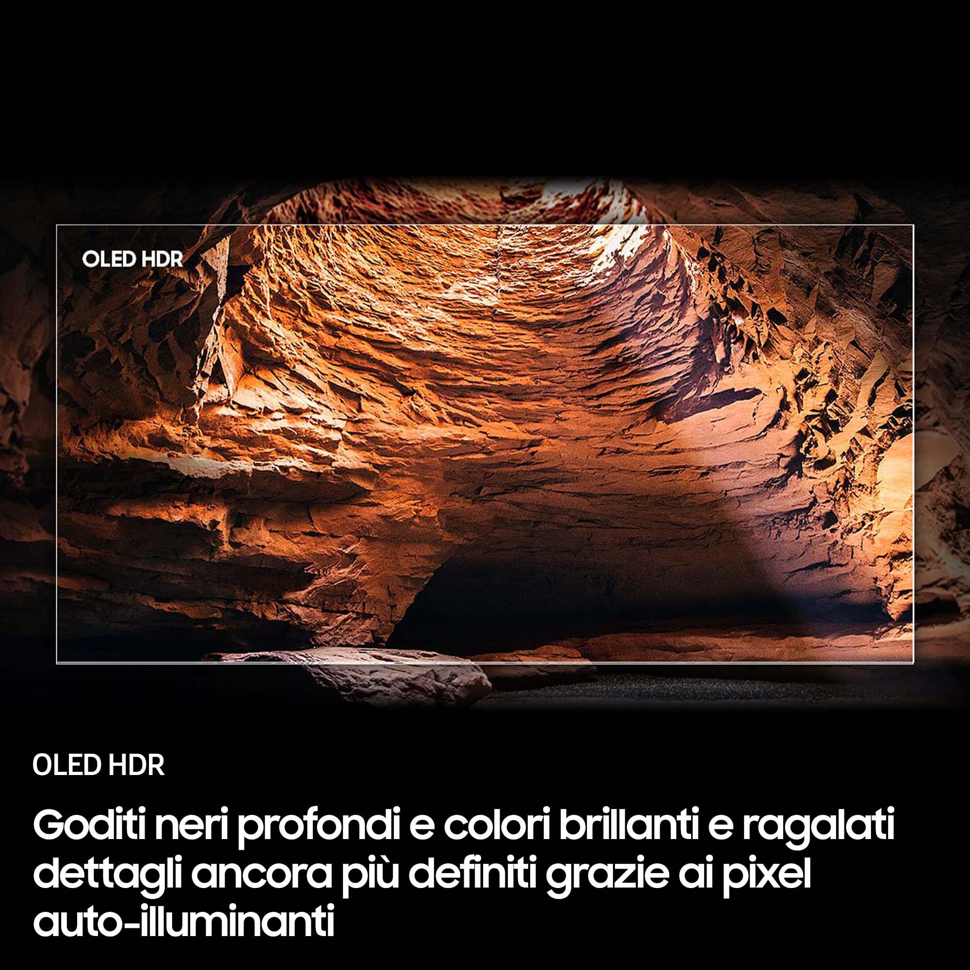 Samsung OLED 4K Vision AI Smart TV 65'' QE65S85FAEXZT, NQ4 AI Gen2 Processor, 4K AI Upscaling, Glare Free, Dolby Atmos & OTS Lite, Contour Design,PACCHETTO INTRATTENIMENTO, 2025