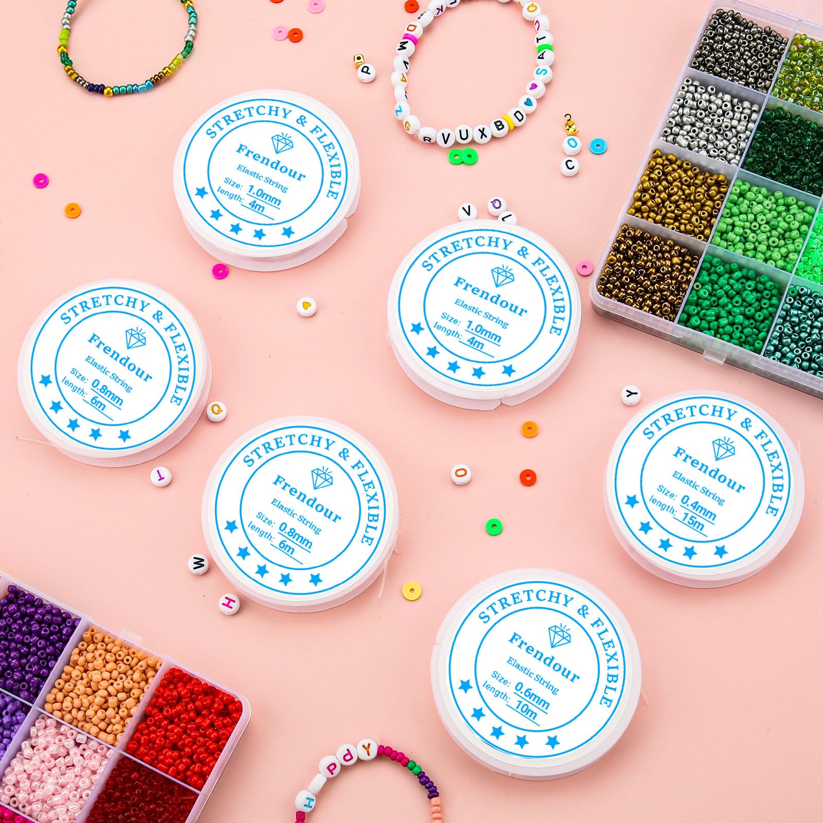 3 Bobine Di Filo Elastico Per Gioielli Fai Da Te Trasparente In - Foto 8