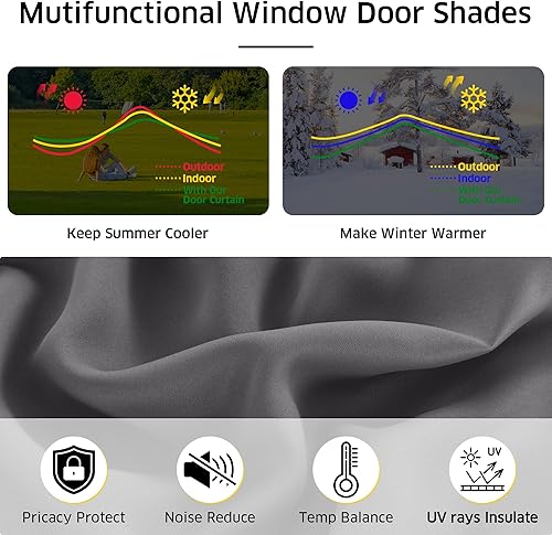 Miniatura 5 de NICETOWN Shadeo romana sin taladrar para ventanas, sin herramientas, persianas para puerta de sala de estar, dormitorio, aislamiento térmico de