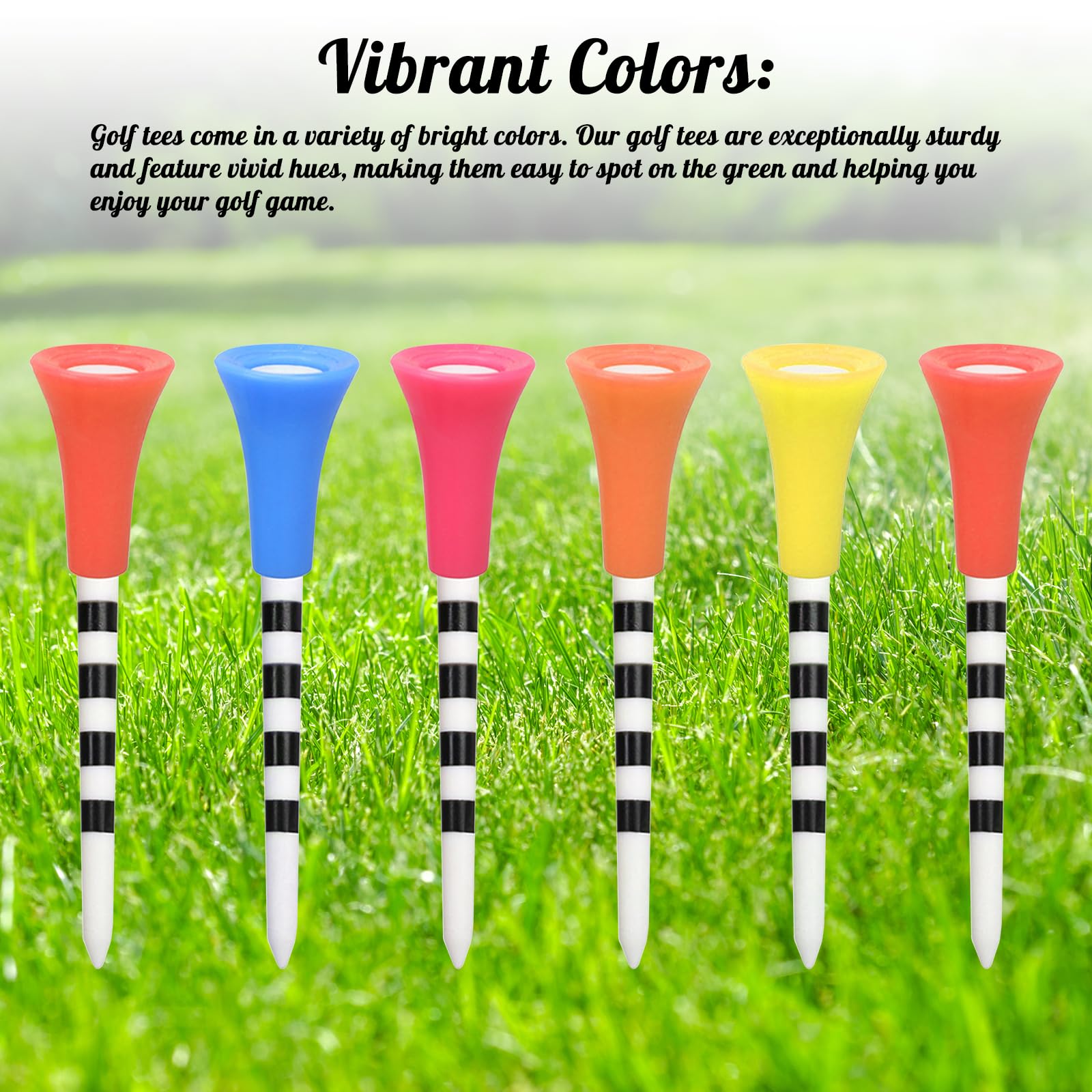 50 Piezas Tees de Golf 8.3 x 1.7cm tee de Golf Plástico Reutilizables Duraderos Coloridas Golf Tees para Regalo Práctica Golfistas o Familiares Prácticos 83mm