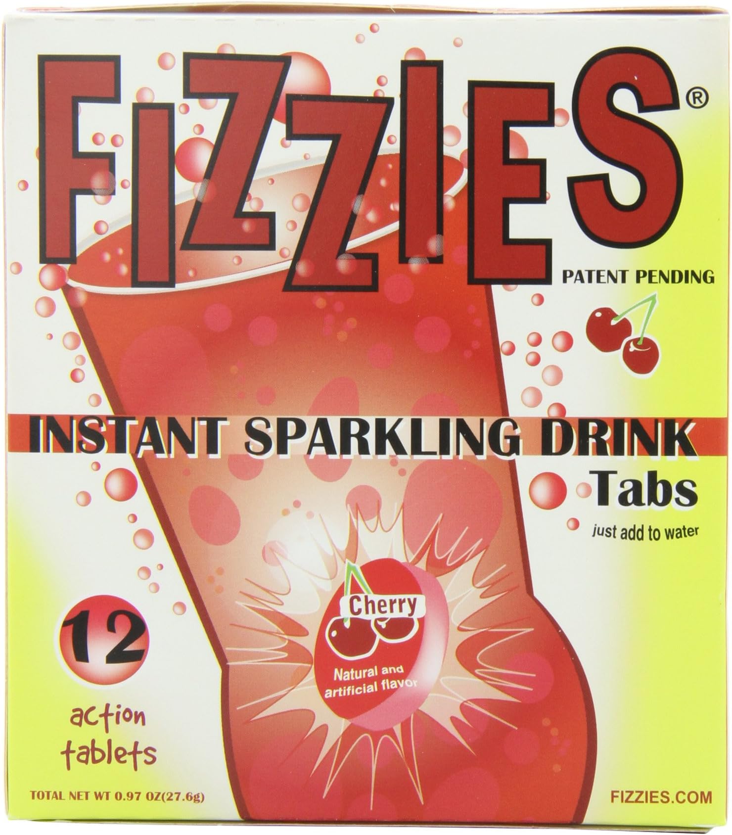Fizzies Candy Drink Tablets, Cherry (Pack of 6)