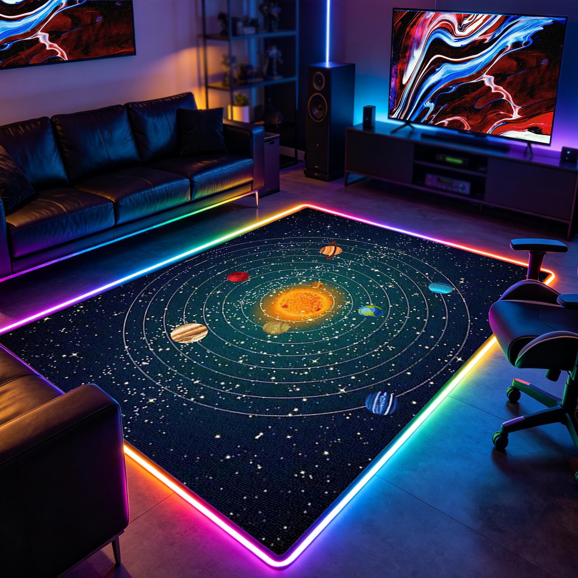 Tapis de Jeu pour Chambre de Garçon, Tapis Gamer, Tapis pour Chambre de Garçons pour Salle de Jeu Salle de Jeux Décoration Maison, Lavable Tapis Chambre Ado 3D Tapis de Jeu Gaming 150 x 210 cm