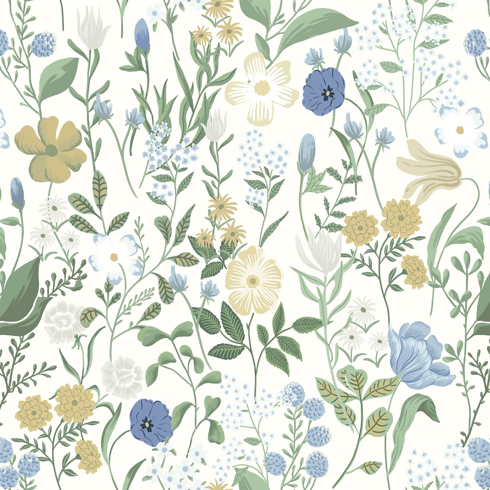 CiCiwind Self Adhesive Wallpaper 44CM×10M Peel and Stick Wallpaper Contact Paper Beige Floral Vinyl Wrap Sticky Back Plastic Waterproof Stick on Wallpaper for Living Room Bedroom — image 1