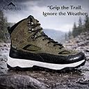 ADVENTRA Men Waterproof Trekking Shoes | Mid-High Ankle | Removable Cushion Insole | 4mm Lug Sole | All Weather, Uneven Terrain & Light Rain Hikes | ET1105 | Uniform Green gallery image