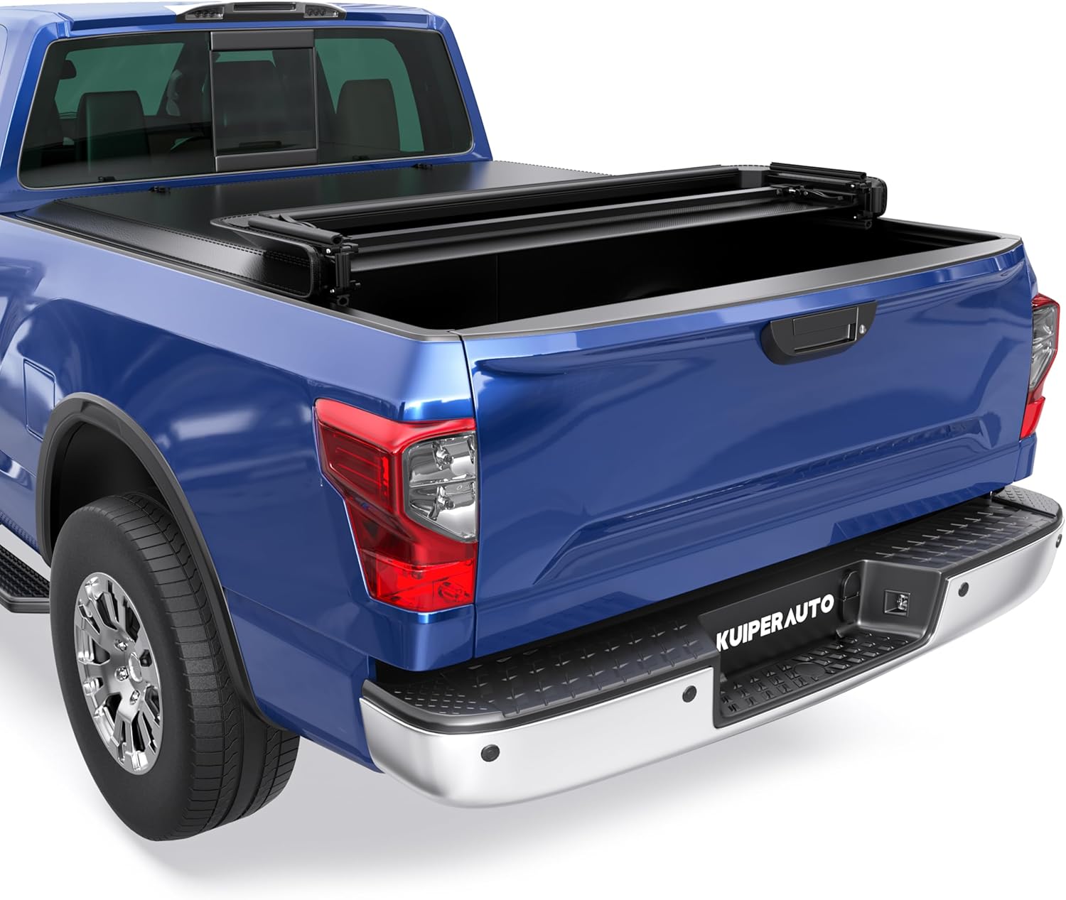 KUIPERAUTO 5.6 FT Soft Quad Fold Truck Bed Tonneau Cover Compatible for Nissan Titan 2016-2026 Fleetside Bed w/o Titan Box Non XD Models,67inch