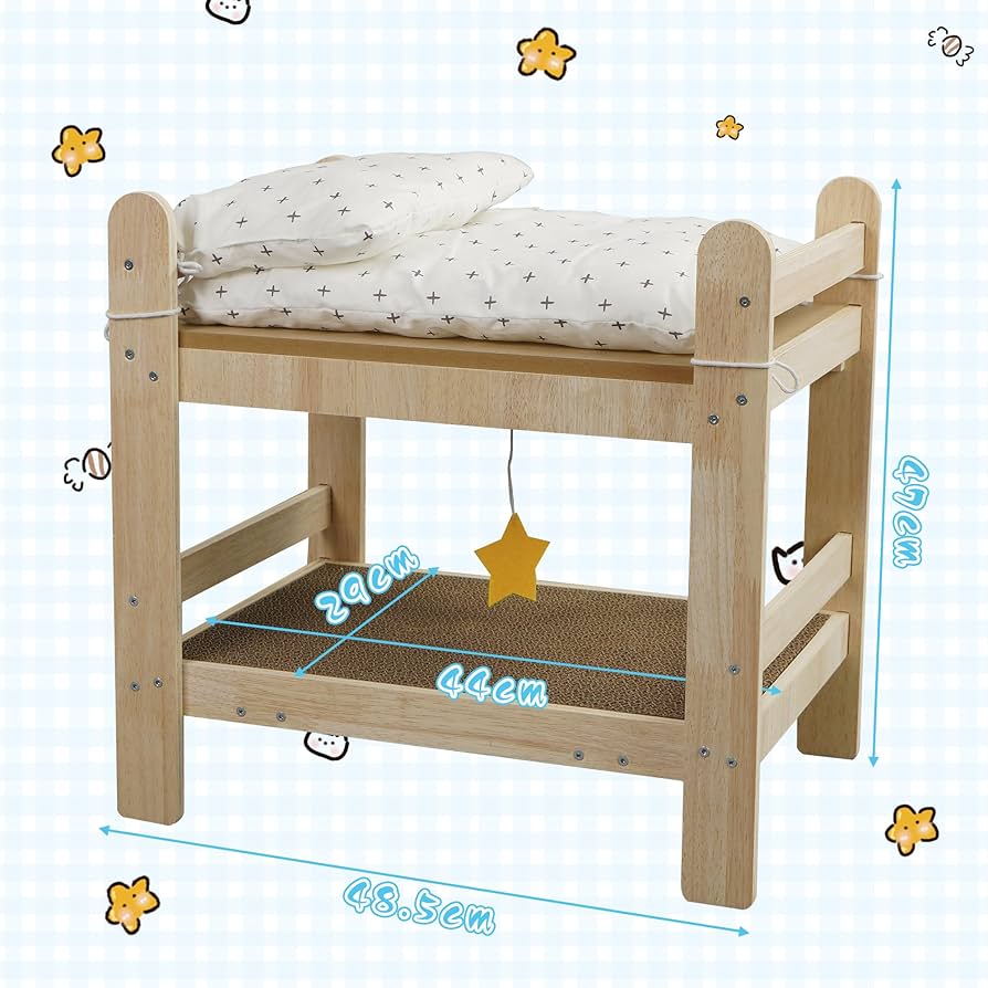 Amazon | 猫 爪とぎ 段ボール 爪研ぎベッド 木製 小型キャット