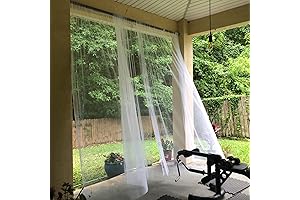 Patio Mosquito Netting Curtains: 63" x 84"