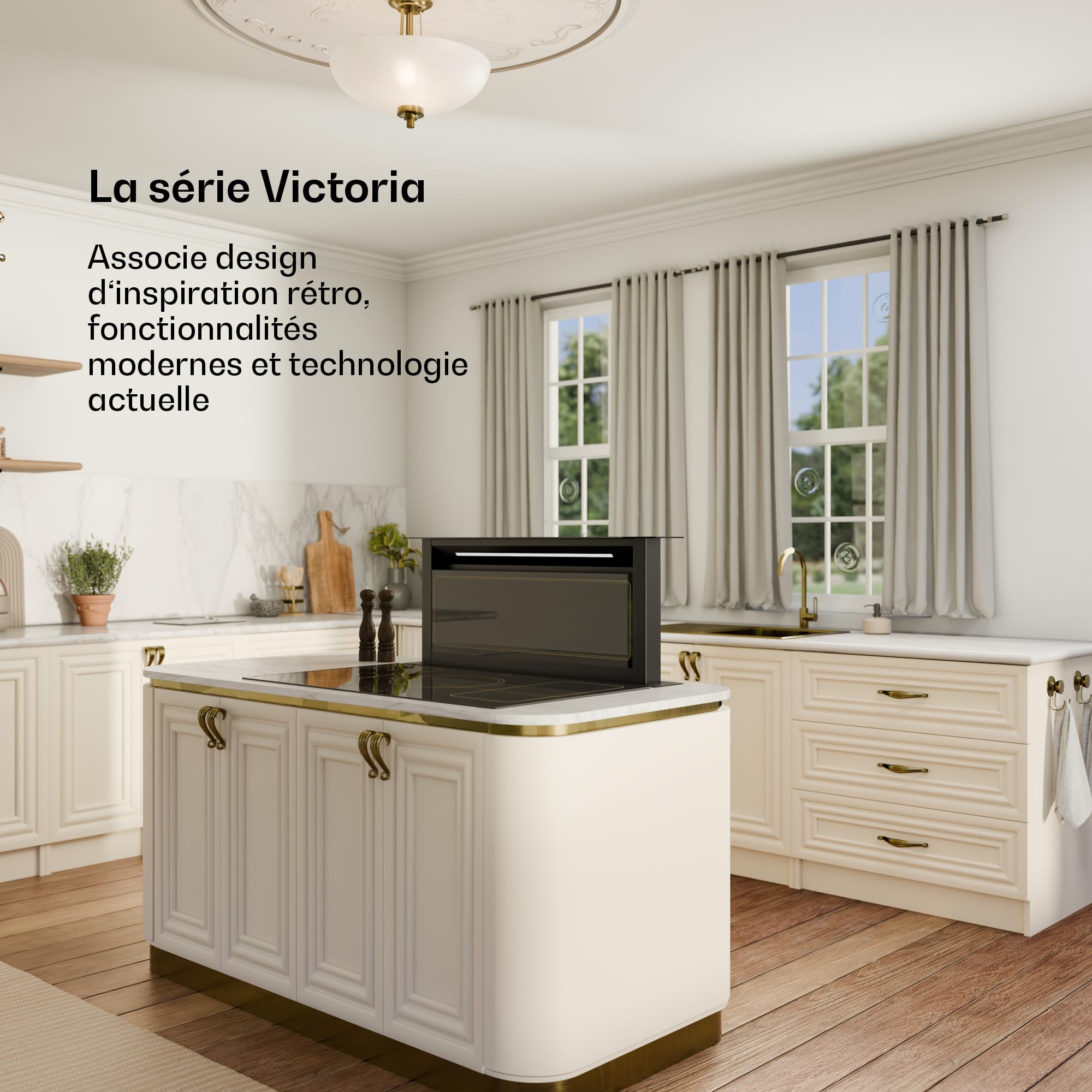 Klarstein Victoria Hotte De Plan De Travail - A++ Énergie, 714 m³/h Débit, Silencieuse 52 dB, Écran Tactile, Filtres Lavables, LED, Hotte Aspirante Moderne, Noir