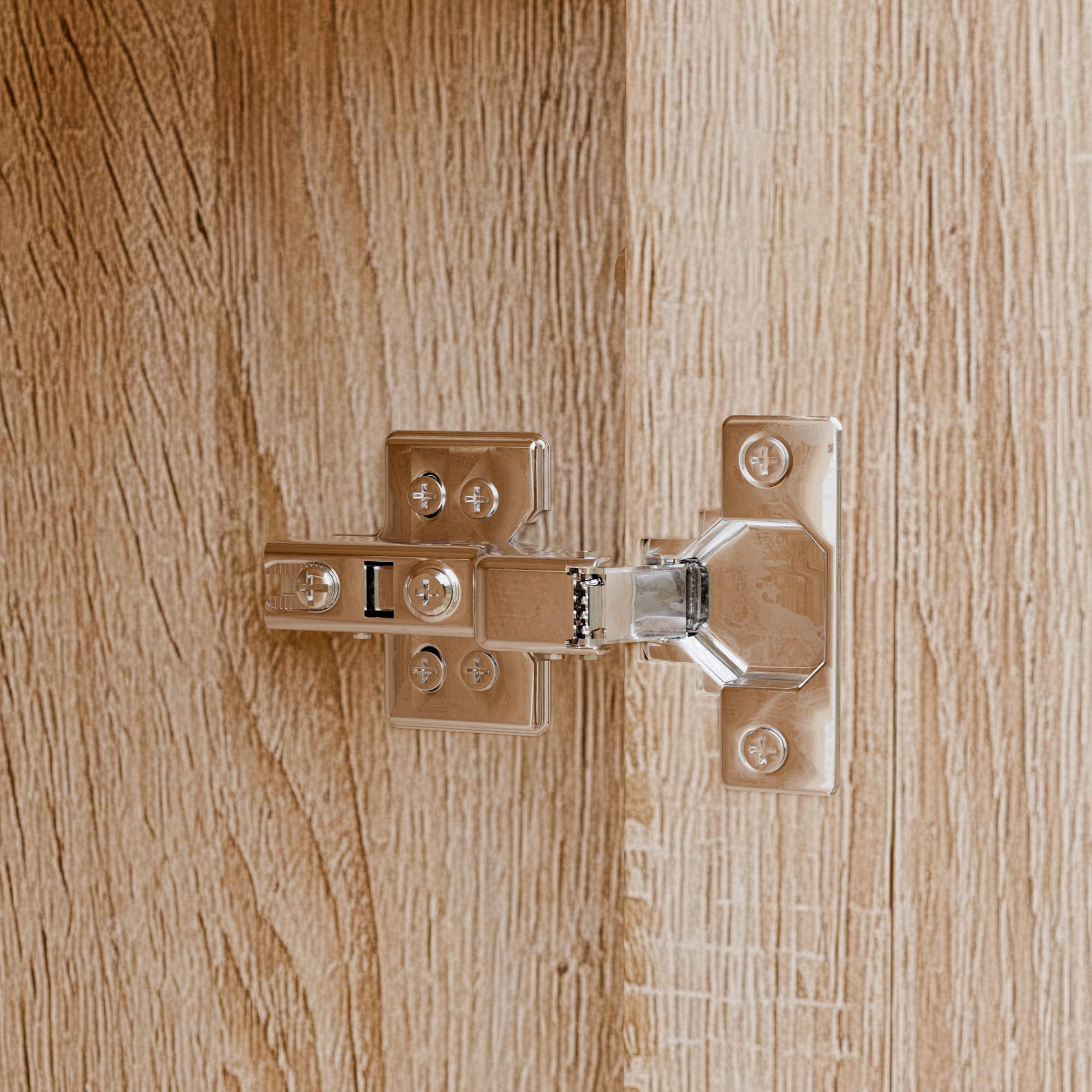 ELUCHANG Mobiletto Bagno Salvaspazio,Armadio da Bagno Alto con 2 Ante, Colonna Bagno da Terra con Ripiani Regolabili,Scomparto Aperto,per Soggiorno,Bagno,Ingresso,Rovere chiaro+Bianco,30X30X174cm