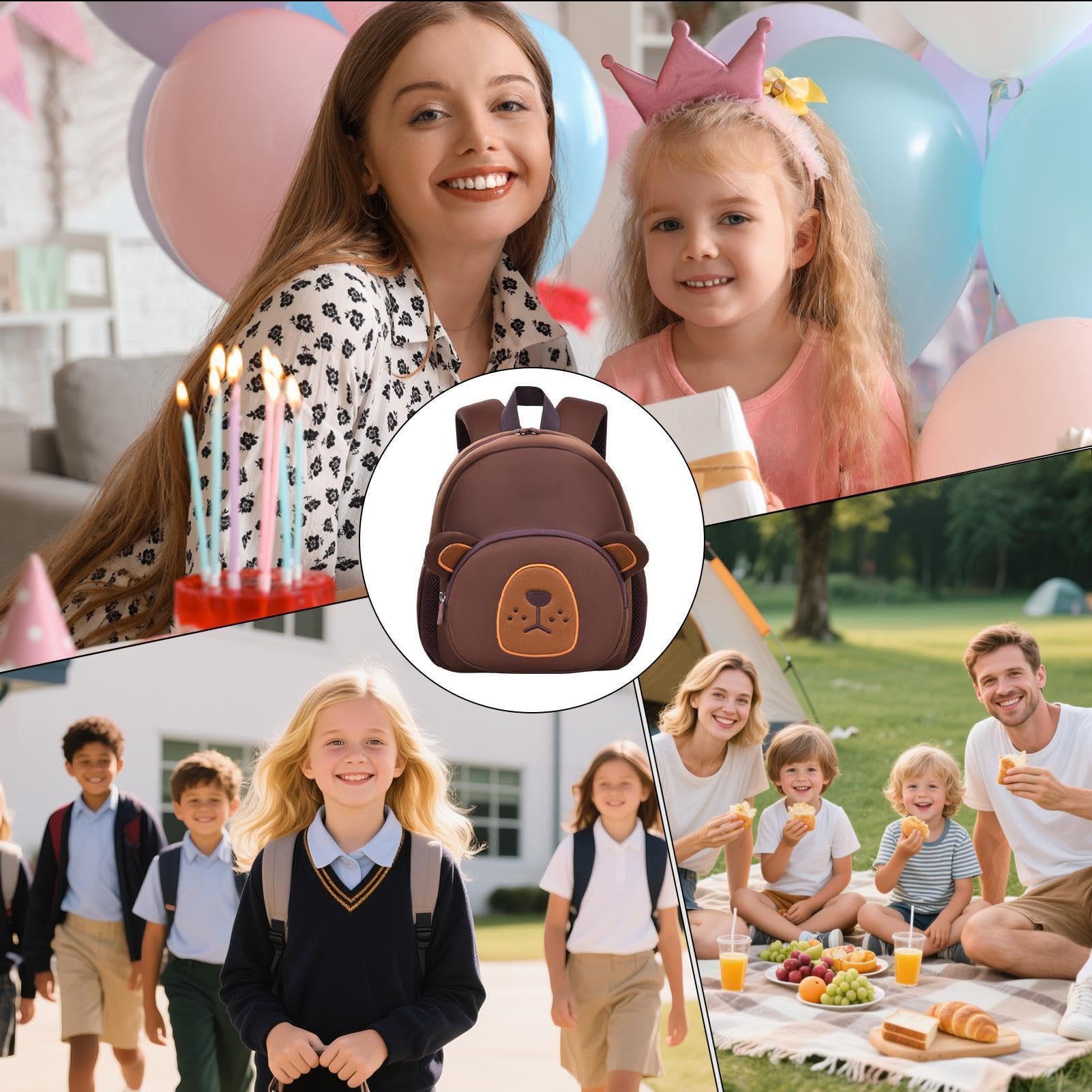 Mochila Preescolar Impermeable Con Animales De Dibujos Animados Para Niñas