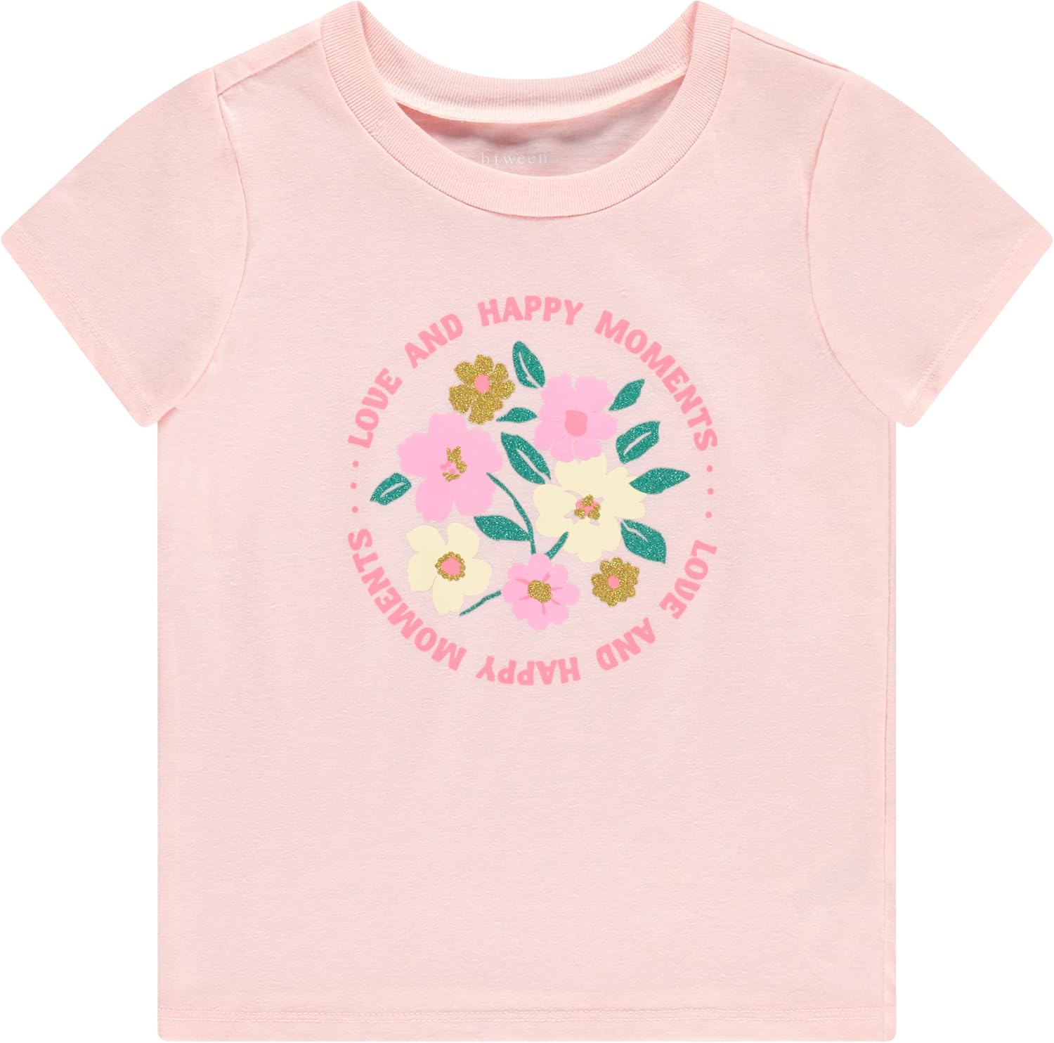 BTween Girls 4 Piece Tops Fashionable Short Sleeve T-Shirt Casual Daily Shirt for Kids Assorted Colors image 4