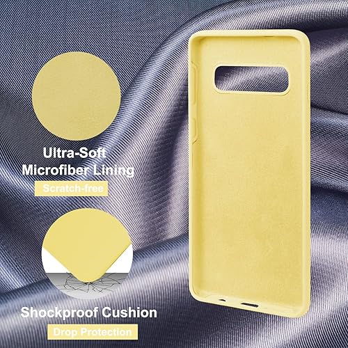 Miniatura 4 de SYMOCA Funda de silicona compatible con Galaxy S10 4G funda de 6.1 pulgadas, forro de tela de microfibra, funda de goma de gel de cuerpo completo