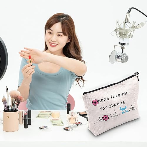 Miniatura 7 de G2TUP Regalo de amistad para familiares y amigos, flores de hibisco hawaiano, bolsa de maquillaje de viaje, bolsa de amistad para siempre, Oh para