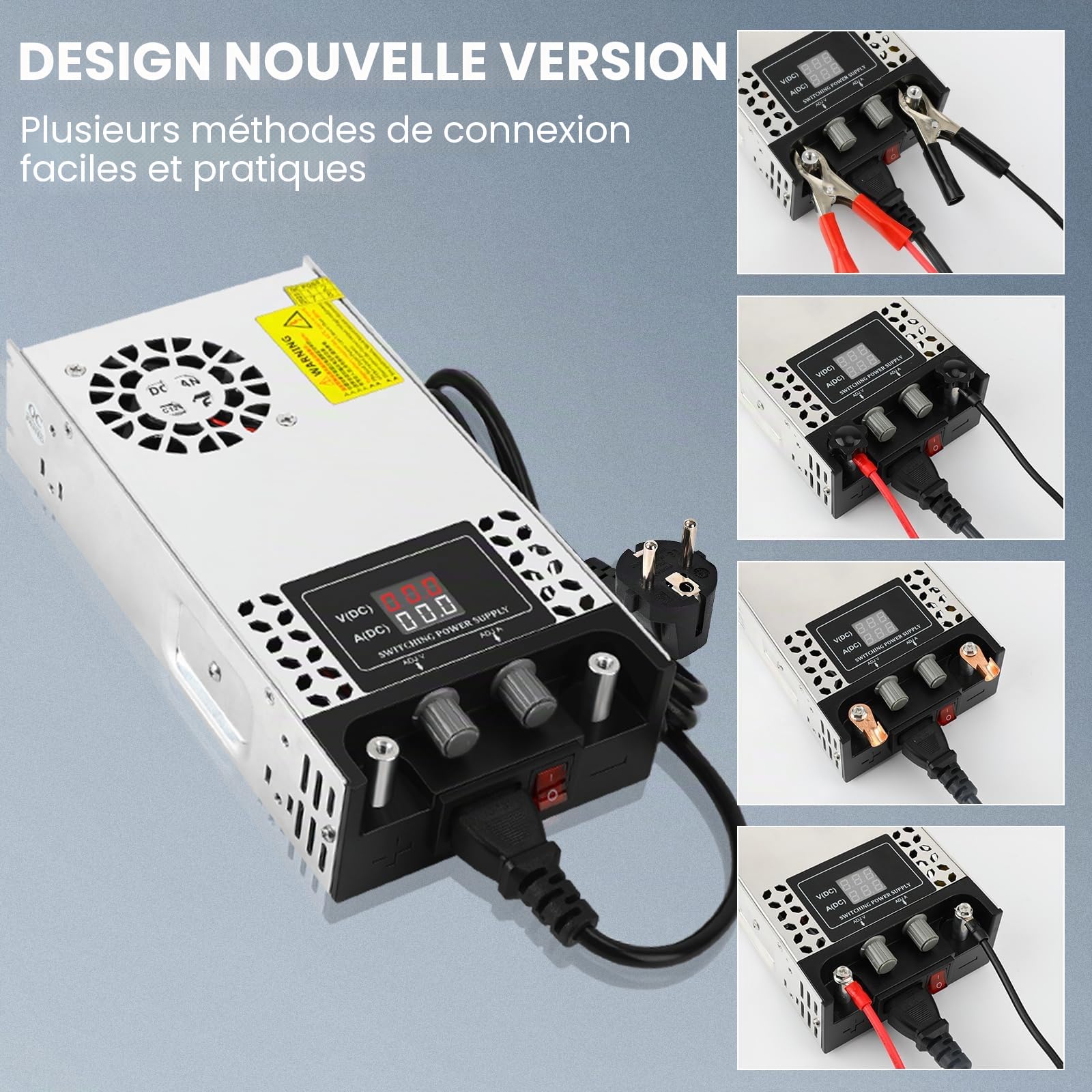 Réglable Alimentation DC 0-24V 25A 600W Transformateur 220V CA à CC 0-24V 0-25A Convertisseur 600W Alimentation Avec LED affichage Affiche clairement l'appareil sortie tension et courant