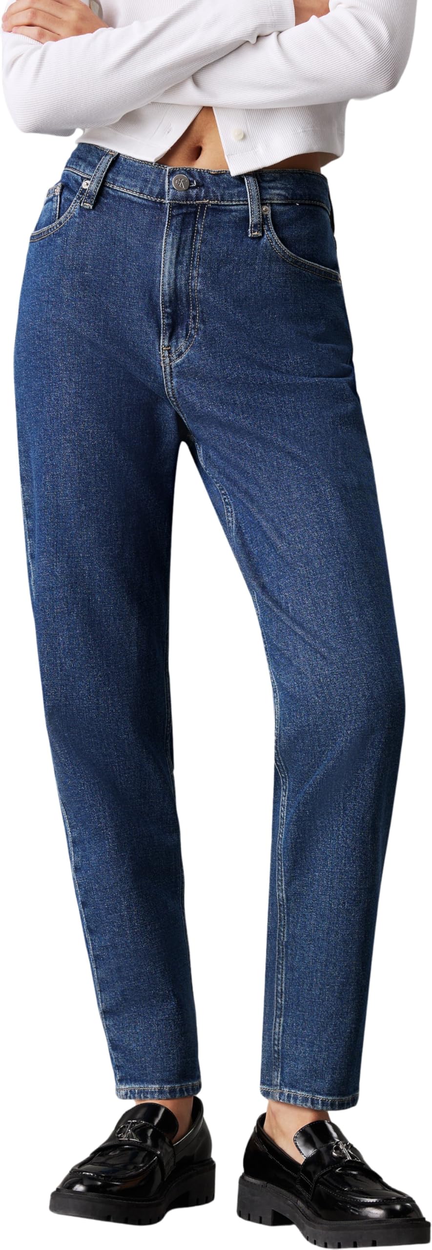 Calvin Klein Women’s Mid Rise Skinny Fit Jeans, Blue (Denim Light), 36W/32L