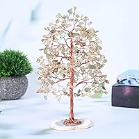 Vista 55 de Rose Quartz Gemstone Tree of LifeNatural Reiki Crystals Gemstone Chakra Tree for Positive Energy, Geode Agate Slice Base, Feng Shui Decor, Good