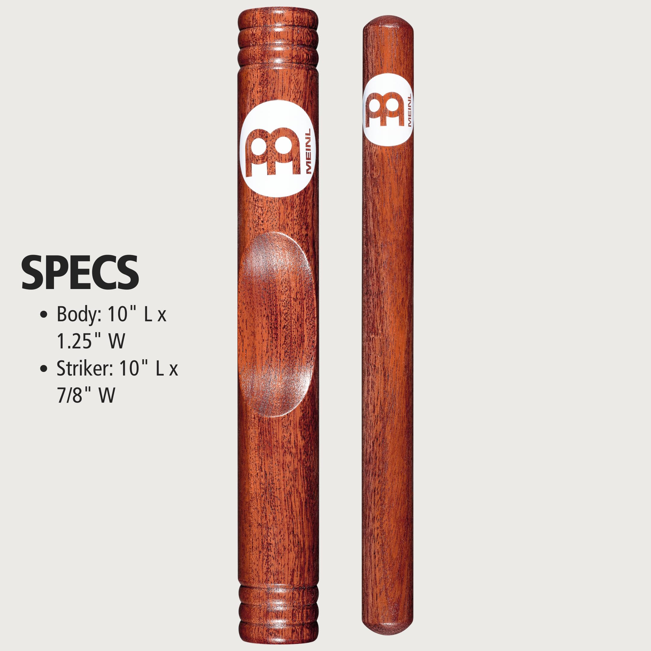 Meinl Percussion CL2RW - Tambor de hendidura de madera color rojo