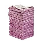 OstWony 12PCS Kitchen Towels Dish Towels, Multipurpose Reusable Dish Cloths, Double-Sided Microfiber Cleaning Rags for Furniture, Tea, Bowl, 10x 6 inch