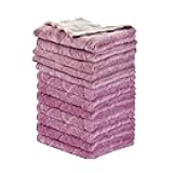 12PCS Kitchen Towels Dish Towels, Multipurpose Reusable Dish Cloths, Double-Sided Microfiber Cleaning Rags for Furniture, Car, Tea, Bowl, 10x 6 inch