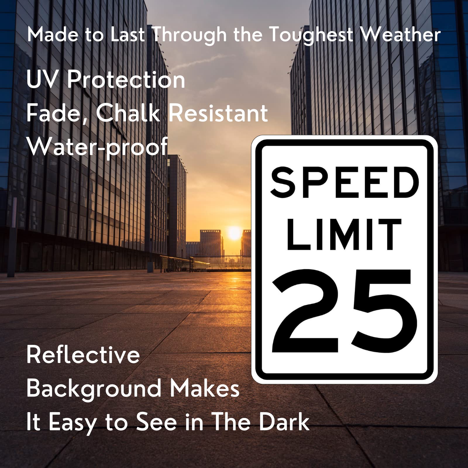 Amazon.co.jp: Speed Limit 25 Sign - 12 x 18 Road Sign. Real Sign