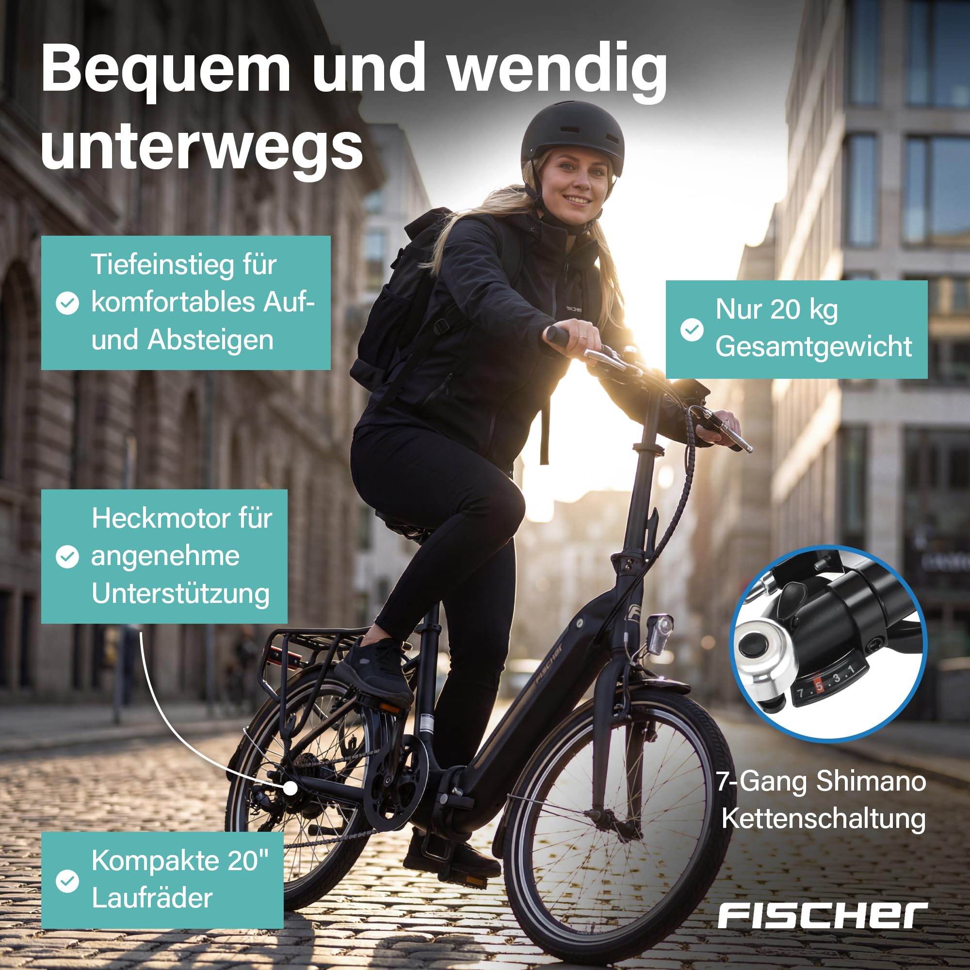 Fischer Uniseks Agilo 2.0 62376 Rower Elektryczny, Czarny Mat, 36cm - 374Wh