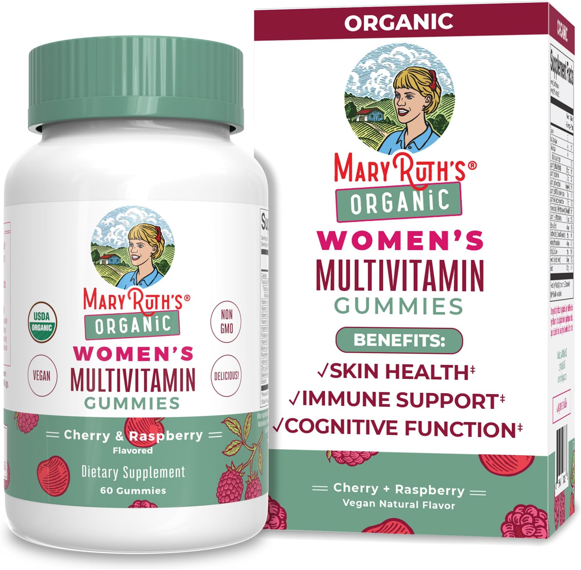 MaryRuth's Multivitamin for Women Womens Multivitamin Gummy Vegan USDA Organic