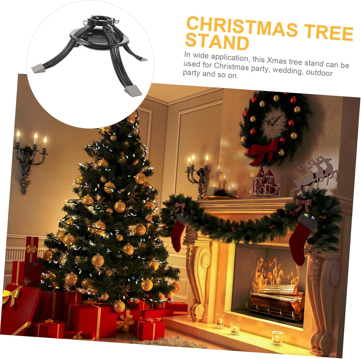 Alipis 1pcs Christmas Tree Stand Detachable Design Green Metal Base for Xmas Tree Sturdy Iron Holder for Holiday Decor Small Easy to Store for Home Use