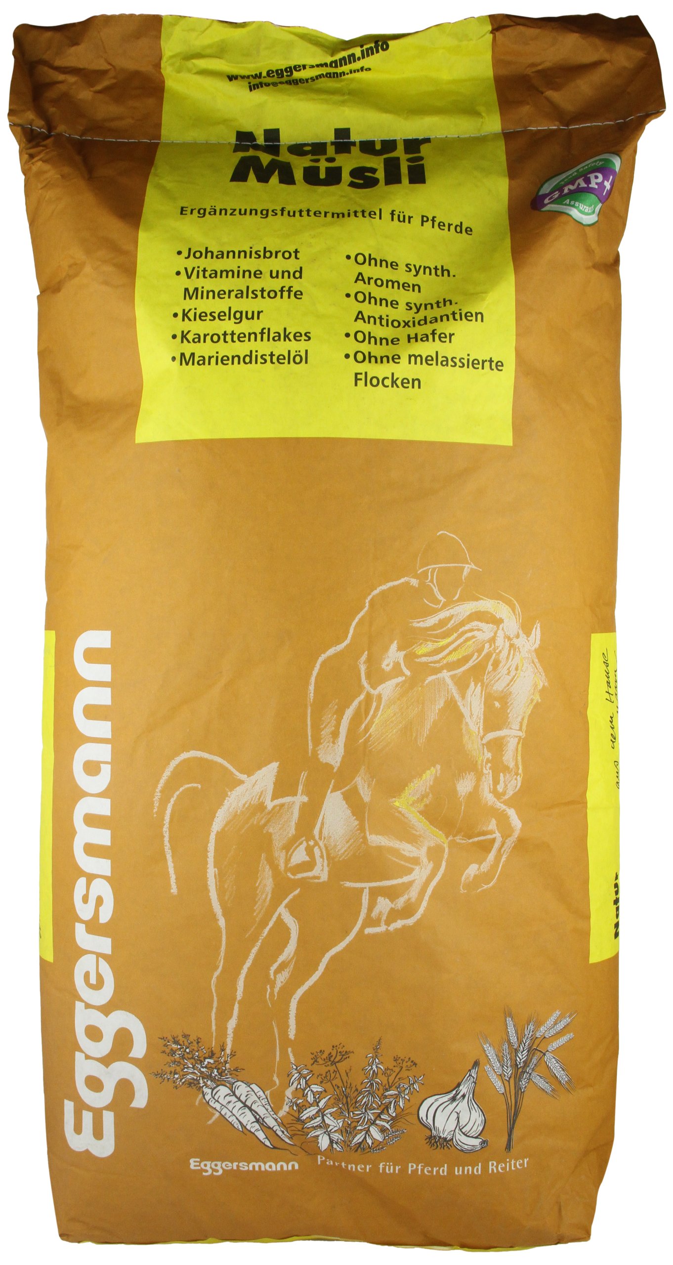 Eggersmann Natur Muesli 20 kg – Mangime per Cavalli Naturale Senza additivi Artificiali per Cavalli sensibili alle allergie – Mangime Naturale Cavalli