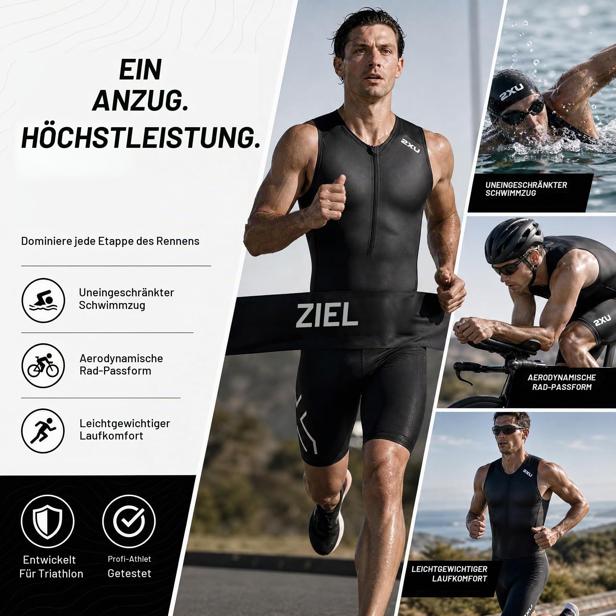 2XU Herren Trisuit mit Ärmeln