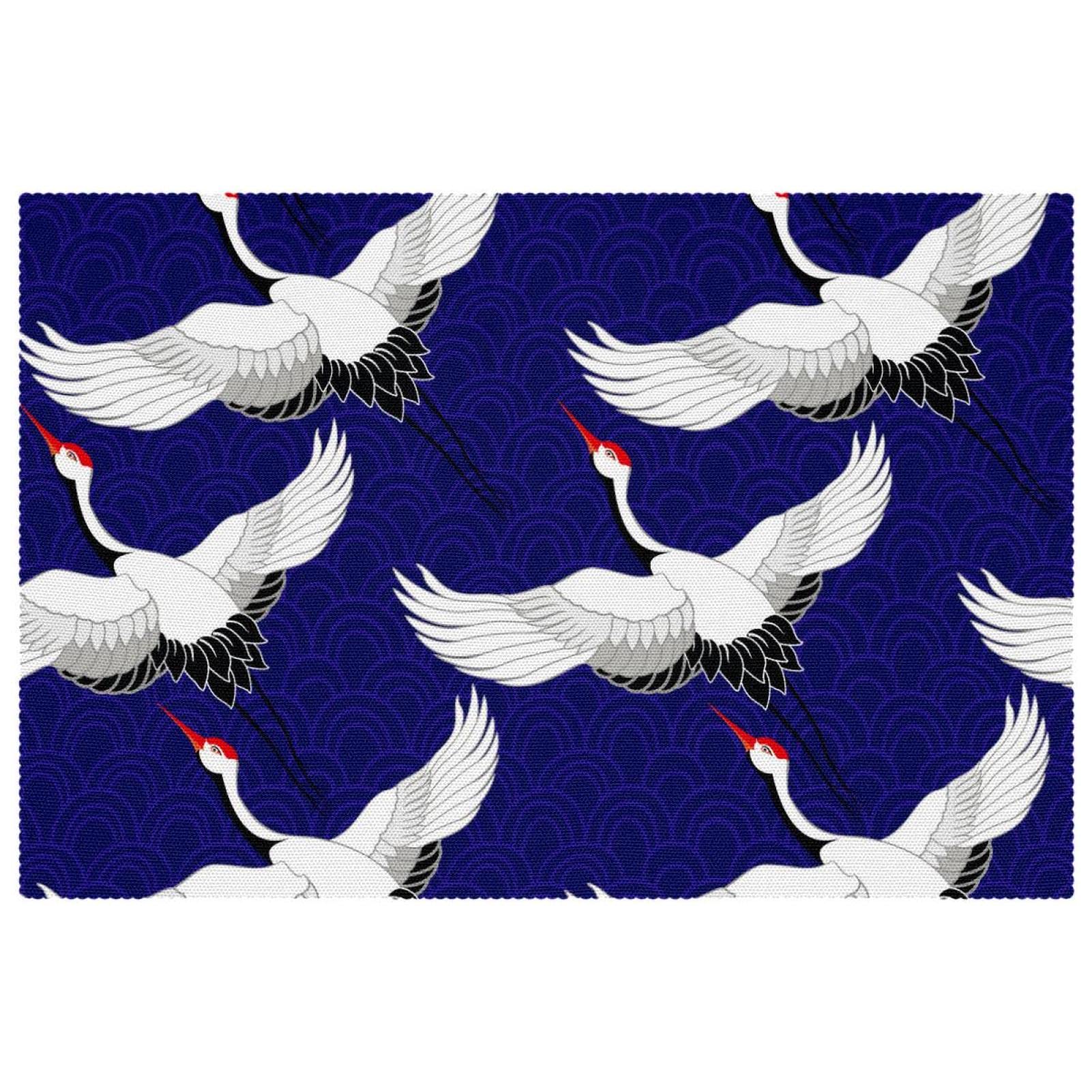 Set de table oiseau antidérapant et résistant à la chaleur lot de 6