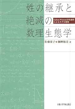 姓の継承と絶滅の数理生態学: Galton-Watson分枝過程による