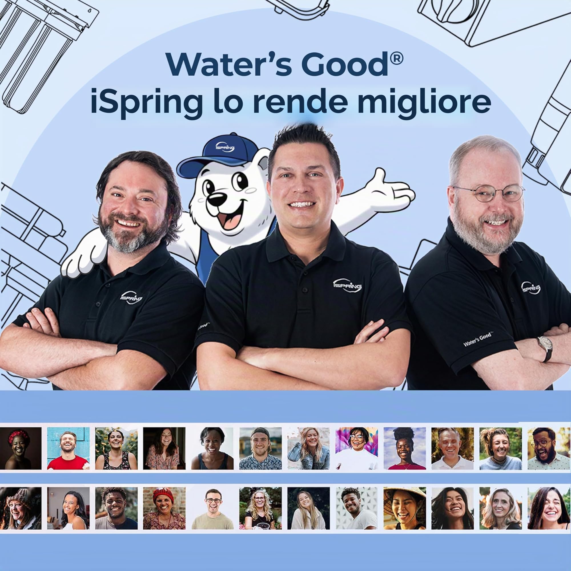 iSpring RCC7 5 Stadi Sotto Lavello Sistema di Filtrazione dell'acqua ad Osmosi Inversa, Certificato NSF, 75 GPD ad Alta Capacità, Rubinetto in Nichel Lucido