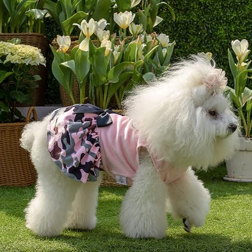 Miniatura 57 de CuteBone - Vestido de terciopelo para perros pequeños, para cachorros, ropa rosa para perros CVA02M-D