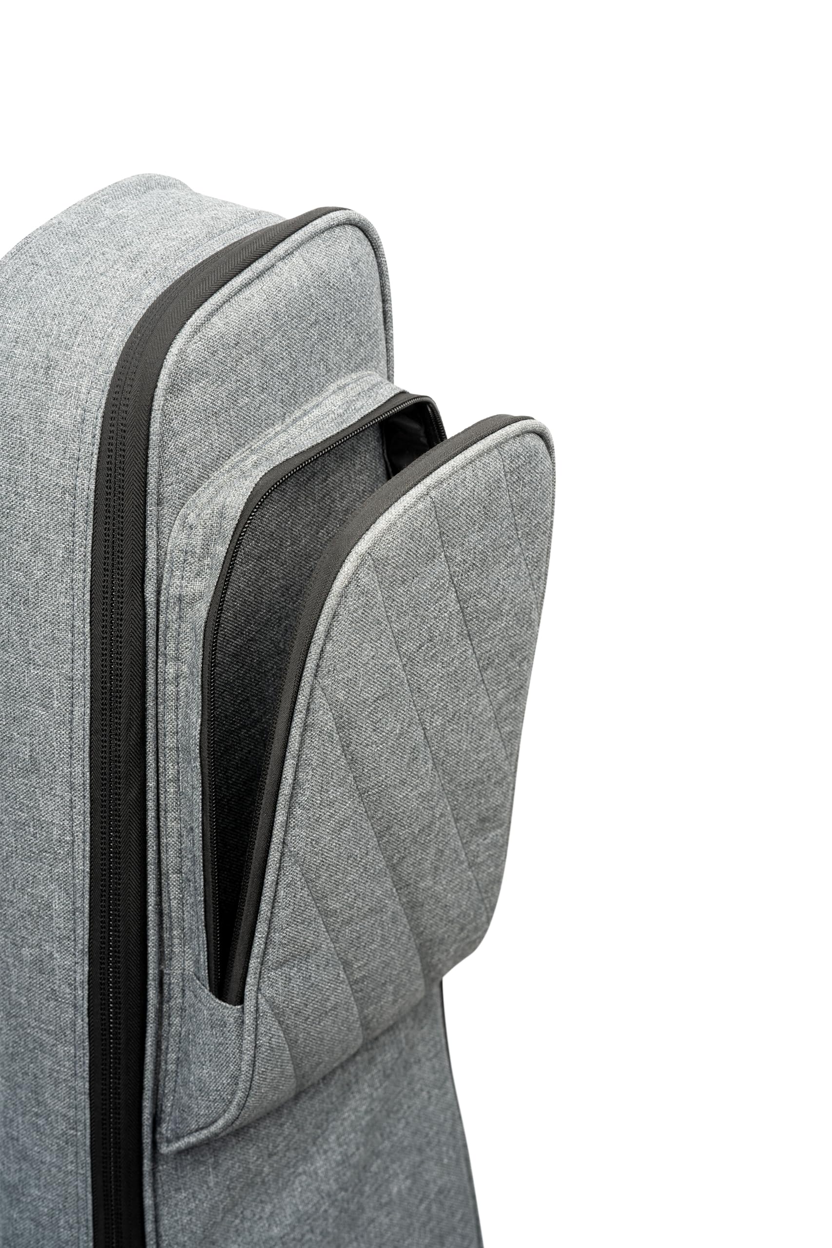 Ortega Guitars Deluxe Bass Gigbag - E-Bass Tasche - Höhe 122 cm - Breite 37,5 cm - Baumwolle, Grau (OGBEB-DLX-GY)
