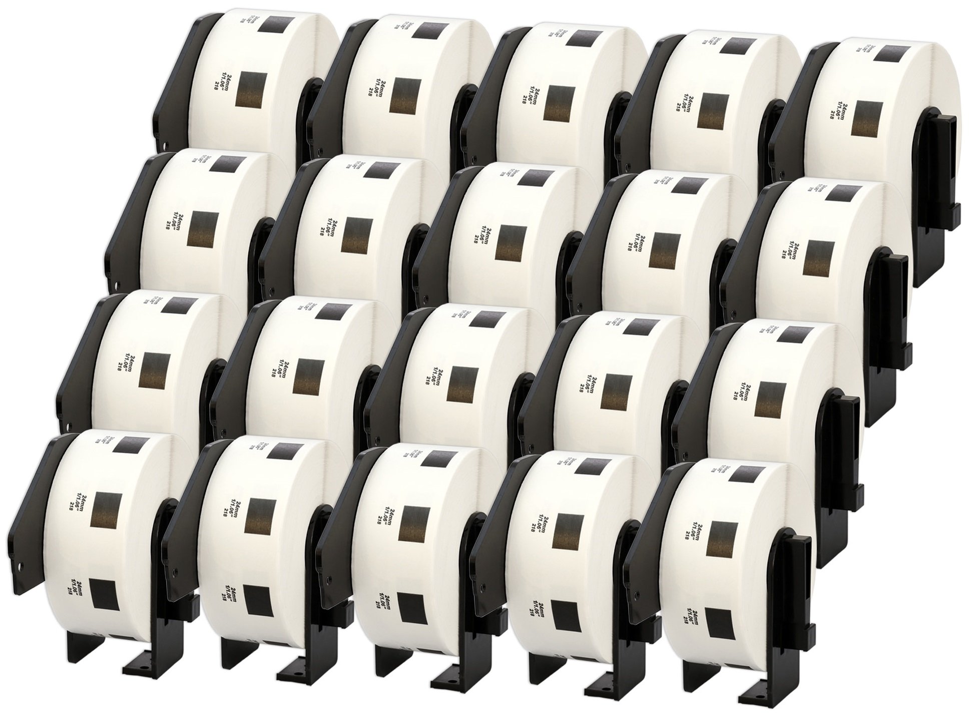 20 x DK-11218 24 x 24 mm kompatybilne okrągłe rolki etykiet (1000 etykiet na rolkę) do P-Touch QL-1110NWB QL-1100 QL-1060N QL-500 QL-500BW QL-570 QL-580 QL-700 QL-70 QL-700 QL-70 L-710W QL-800 QL-810W QL-820NWB