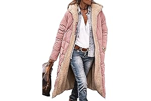Women's Oversized Pink Sherpa Parka