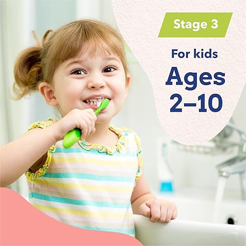 Miniatura 7 de Orajel Pasta dental con flúor anticaries para niños, sabor natural a burbujas afrutadas, 4.2 onzas (paquete de 4)