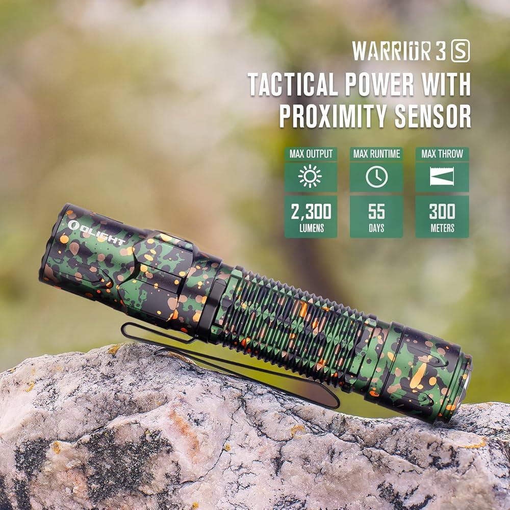 OLIGHT Warrior 3S 2300LM Rechargeable Flashlight, Compact