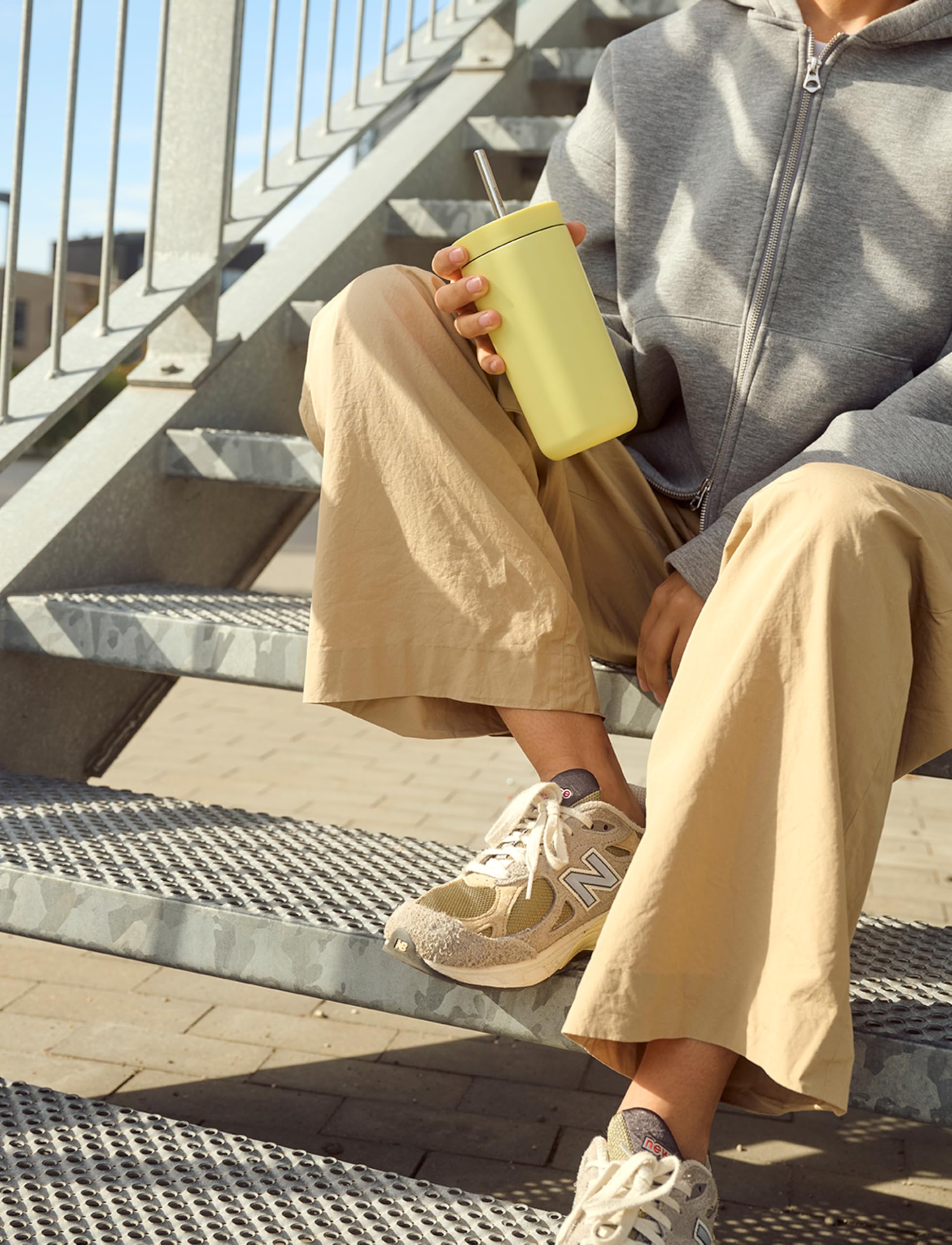 Stelton To Go Sip kubek termiczny ze słomką, 0,4 l, izolowany próżniowo, trwały – 400 ml, Laevis