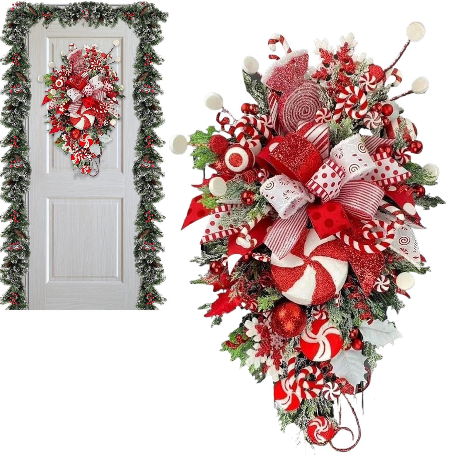 Guirlande de Noël sucre d'orge de 50 cm pour la décoration de maison